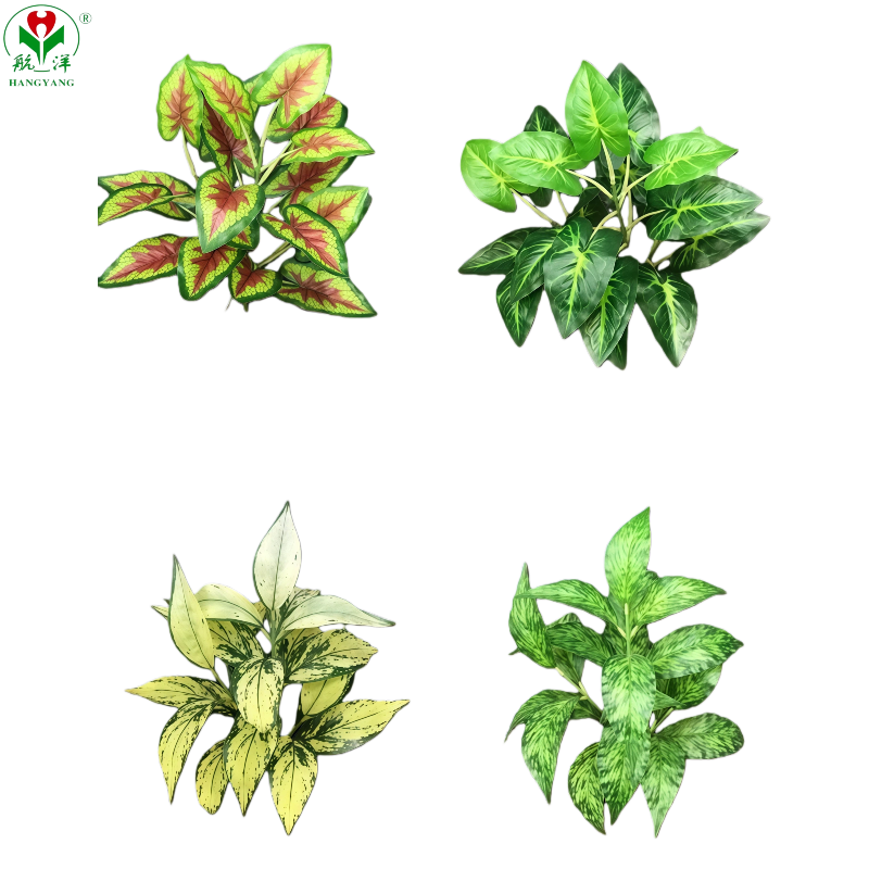 Artificial green plant factory Customized artificial foliage rohdea japonica plant